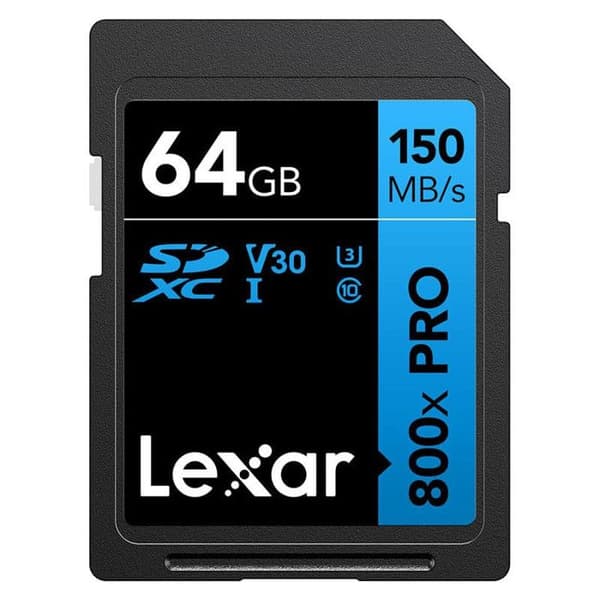 Lexar SDXC 800x Pro Blue Series 64GB UHS-1 V30 - Läs 150MB/s