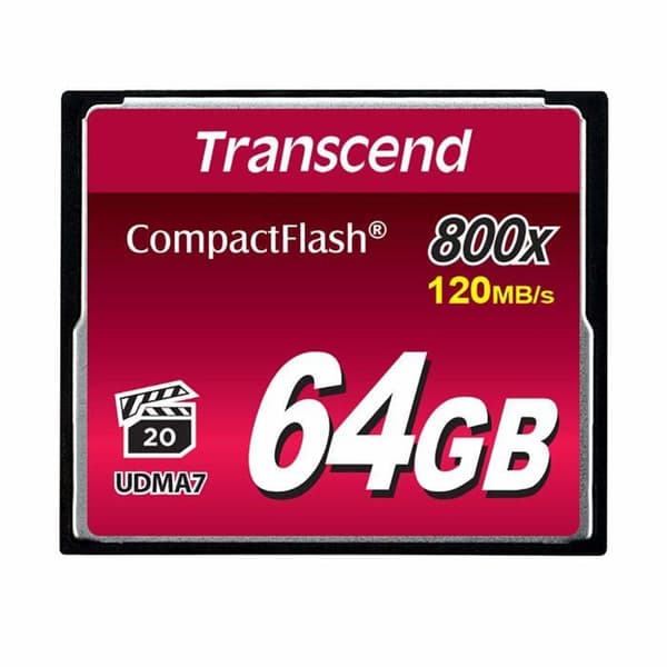 Minneflashkort - TRANSCEND - 64 Go - 800x - CompactFlash