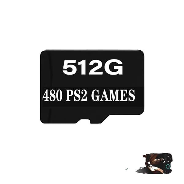 Retroid Pocket 5 Muistikortti, 256 Gt Kapasiteetti, Yhteensopiva PS2-pelien Kanssa,512G 480 PS2