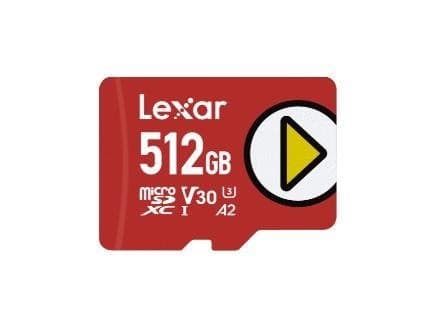 Minne micro sdxc 512gb uhs-i/play lmsplay512g-bnsng, Lexar