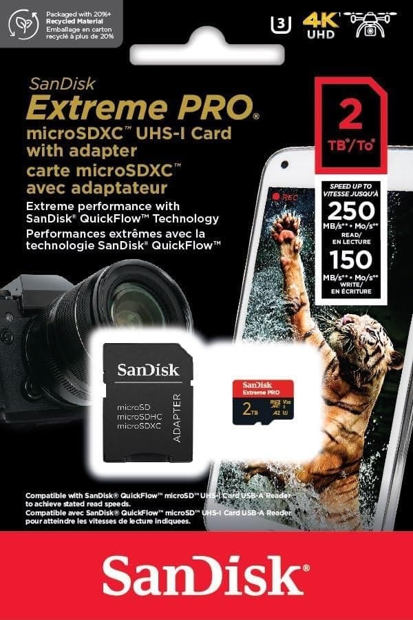 Minne micro sdxc 2tb uhs-i/w/a sdsqxcd-2t00-gn6ma, Sandisk