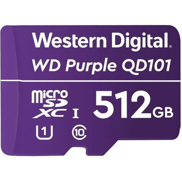 Minneskort - WD - LILA QD101 - 512 GB - Klass 10 - 3 års garanti