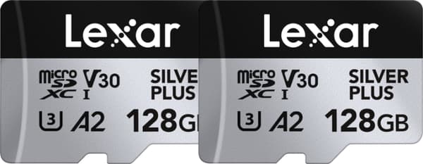 Lexar microSDXC Professional SILVER Plus UHS-I/U3/A2/4K R205/W150 (V30) - 128 GB - 2-pk