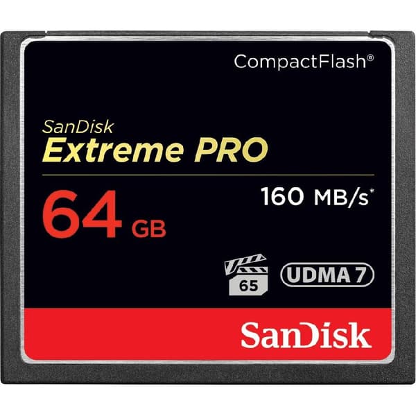 SanDisk Extreme PRO 64GB CompactFlash – 160MB/s VPG-65 UDMA 7