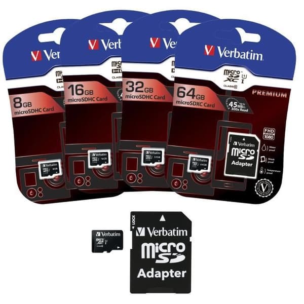 16GB Class 10 Micro SDHC-minneskort med gratis SD-adapter