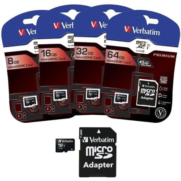 16GB Class 10 Micro SDHC-minneskort med gratis SD-adapter