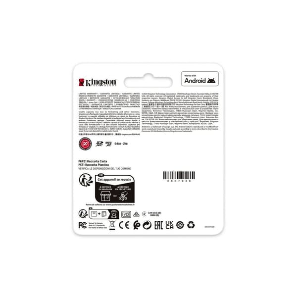 Micro-SD Minneskort med Adapter Kingston SDCG4/512GBSP 512 GB