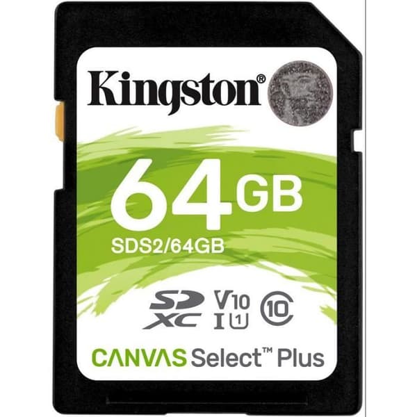 KINGSTON Canvas Select Plus SD-minneskort - SDS2/64GB 64GB Klass 10 UHS-I 100MB/s