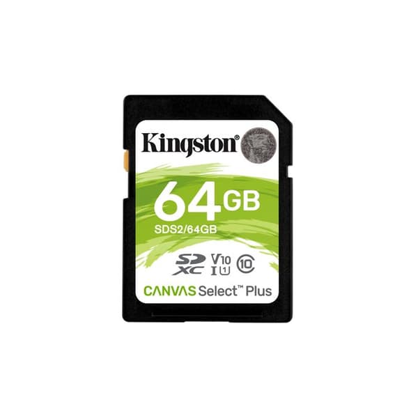 KINGSTON Canvas Select Plus SD-minneskort - SDS2/64GB 64GB Klass 10 UHS-I 100MB/s