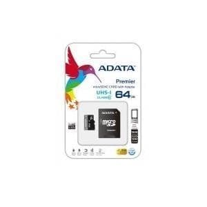 64 GB MicroSDXC-kort ADATA Premier Class 10 UHS-I + Adapter (AUSDX64GUICL10-RA1)
