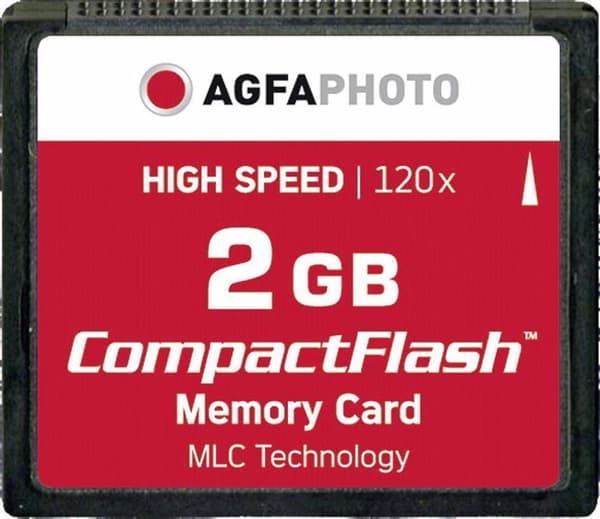 AgfaPhoto Compact Flash, 2GB 2GB CompactFlash flashminne