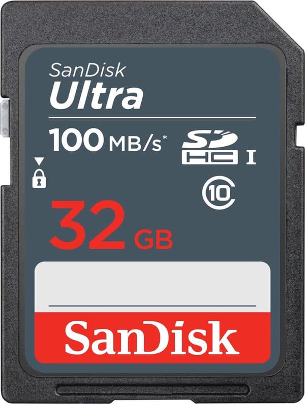 SanDisk Ultra 32GB SDHC Mem Card 100MB/s Flashminne UHS-I Klass 10