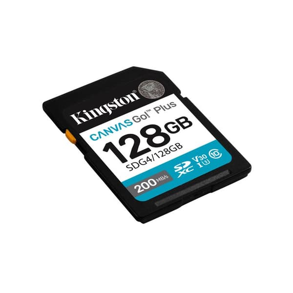 SDXC-minneskort - KINGSTON - Canvas Go Plus - 128 Go - 200 Mo/s - U3 V30