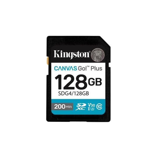 SDXC-minneskort - KINGSTON - Canvas Go Plus - 128 Go - 200 Mo/s - U3 V30