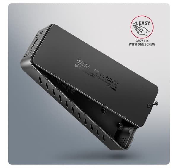 AXAGON, USB-C 20 Gbps - M.2 NVMe SSD ARMORED Box, EEM2-20G