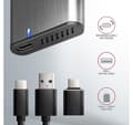 Pikkukuva 6 / 11: AXAGON, ulkoinen USB-C 3.2 Gen 2 metallikotelo M.2 NVMe & SATA SSD -levyille, EEM2-SG2