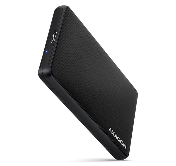 AXAGON, skruløs USB 3.2 Gen 1 - SATA 6G ekstern boks for 2,5" SSD/HDD, EE25-SL Sort
