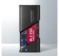 Miniatyrbilde 4 av 11: AXAGON, ekstern USB-C 3.2 Gen 2 metallboks for M.2 NVMe & SATA SSD-disker, EEM2-SB2