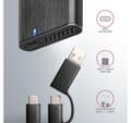 Miniatyrbilde 6 av 11: AXAGON, ekstern USB-C 3.2 Gen 2 metallboks for M.2 NVMe & SATA SSD-disker, EEM2-SB2