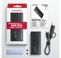 Miniatyrbilde 11 av 11: AXAGON, ekstern USB-C 3.2 Gen 2 metallboks for M.2 NVMe & SATA SSD-disker, EEM2-SB2