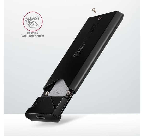 AXAGON, ekstern USB-C 10 Gbps metallboks for M.2 NVMe SSD-disker, EEM2-UB2