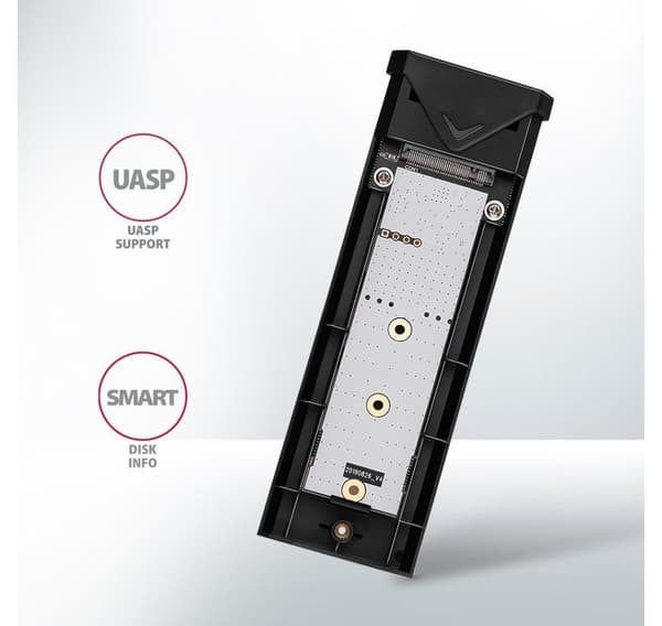 AXAGON, ekstern USB-C 10 Gbps metallboks for M.2 NVMe SSD-disker, EEM2-UB2