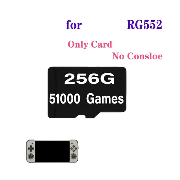TF-kort til RG552 og RG503, 512G lagerplads, Over 80000 spil,256G 51000 spil