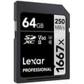 Miniatyrbild 2 av 4: Lexar Professional 1667x 64GB SDXC UHS-II-kort