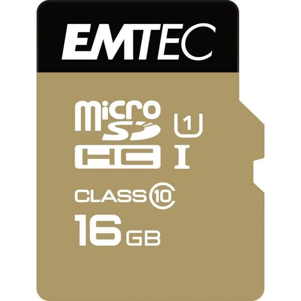 Flashminneskort - EMTEC - Micro SD 16 GB - Klass 10 - Läshastighet upp till 85 MB/s