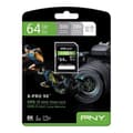 Miniatyrbild 2 av 3: Minneskort - Pny-flashminne - P-SD64GV90300XPRO9-GE - SD-minneskort 64GB X-PRO 90 Klass 10 U3 V90 UHS-II