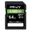 Miniatyrbild 1 av 3: Minneskort - Pny-flashminne - P-SD64GV90300XPRO9-GE - SD-minneskort 64GB X-PRO 90 Klass 10 U3 V90 UHS-II