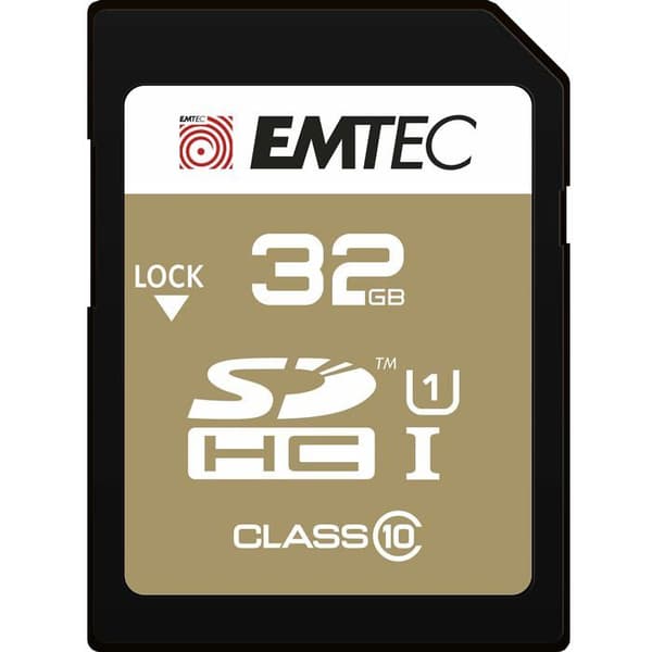 EMTEC 32GB CL10 Gold+ UHS-I SDHC-minneskort - 85MB/s läshastighet