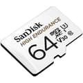Miniatyrbild 2 av 4: SanDisk 64GB ultrahållbart microSDXC-kort för videoövervakning, upp till 100MB/s läs 40MB/s skriv, Class 10, U3, V30