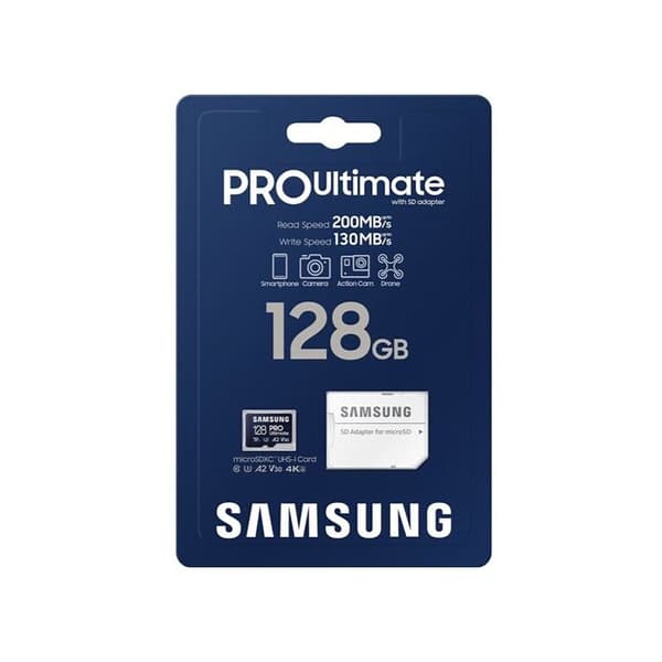 SAMSUNG MINNESKORT 128 GB MICRO-SD Pro Ultimate Class 10 MB-MY128SA/WW