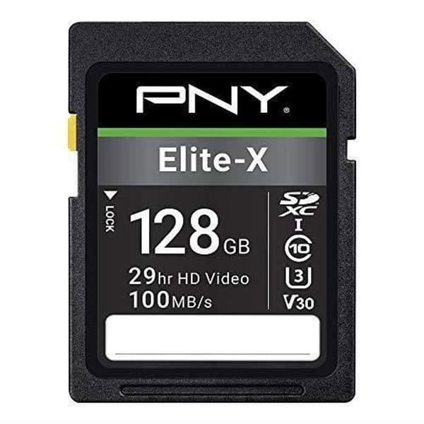 PNY Elite-X SDXC 128GB Klass 10 UHS-I U3 100MB/s minneskort
