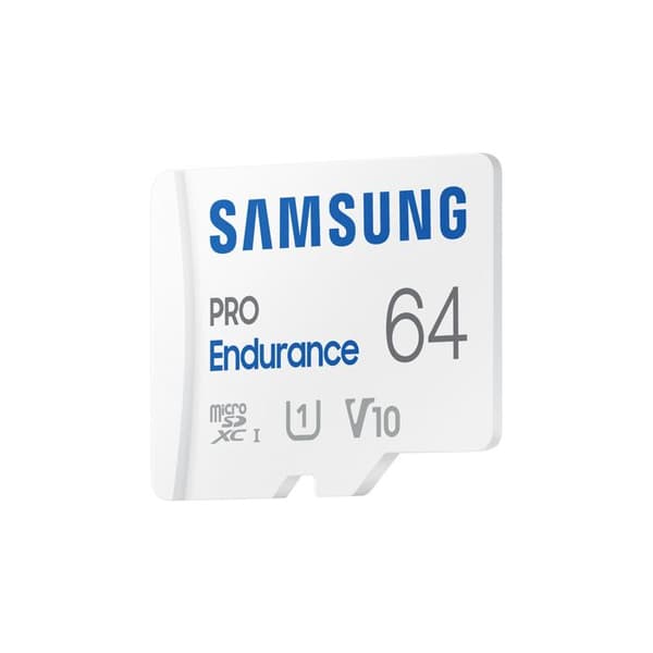 Samsung PRO Endurance 64 GB microSDXC-kort Klass 10, UHS-Klass 1 4K-videokompatibilitet, med SD-adapter, resistans