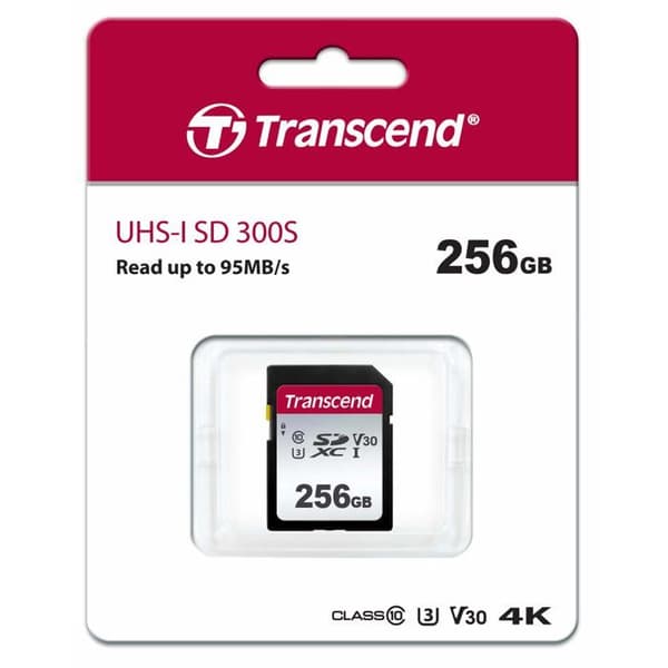 Flash-minneskort - TRANSCEND - Premium 300S - 256 GB - v30 Video Speed Class - UHS-I - UHS-Class 3