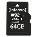 Miniatyrbild 1 av 3: microSD-kort - INTENSO - Prestanda 64GB - Klass 10 - Vit