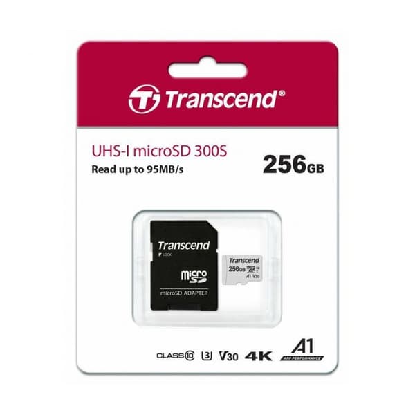 TRANSCEND 256GB UHS-I U3 A1 microSD-kort - 300S