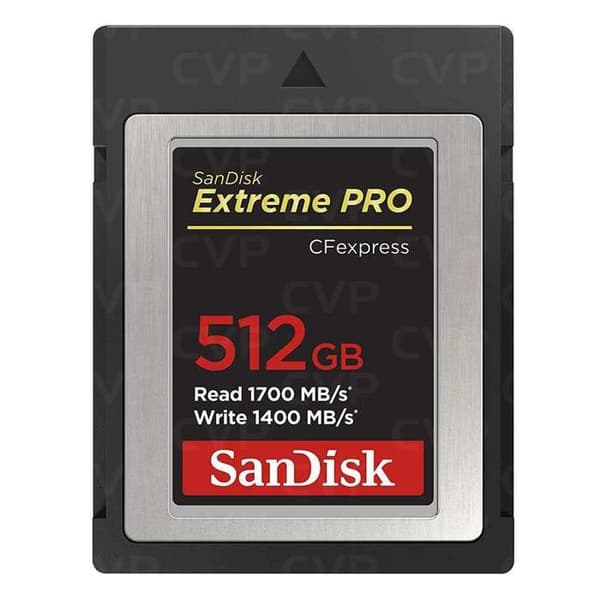 sandisk - kort sdcfexpress 512gb extreme pro 1700mb/s r 1400mb/s w 4x6