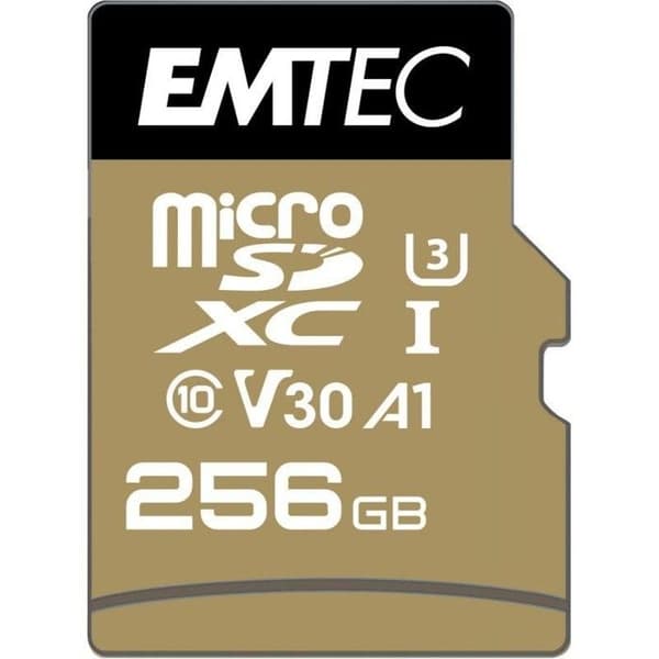 Micro SD-kort - EMTEC - Speedin Pro - 256 Go - UHS I U3 - Hastighet V30