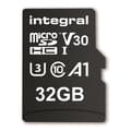 Miniatyrbild 2 av 3: INTEGRALT MINNE Premium High Speed V30 UHS-I U3 Micro SDHC 32GB 100MB/s läsning och 70MB/s skriv 4K
