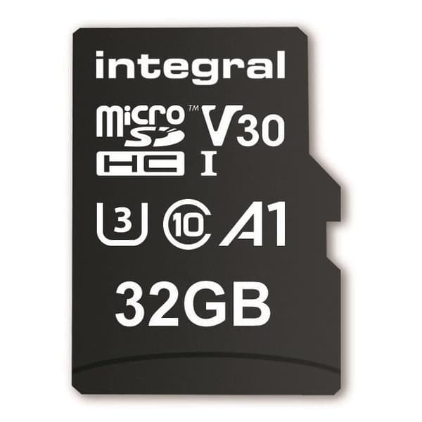 INTEGRALT MINNE Premium High Speed V30 UHS-I U3 Micro SDHC 32GB 100MB/s läsning och 70MB/s skriv 4K