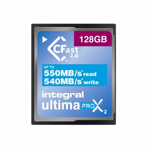 Flashminneskort - INTEGRAL - 128 GB - CFast 2.0 - Skrivhastighet 540 MB/s - Läshastighet 550 MB/s