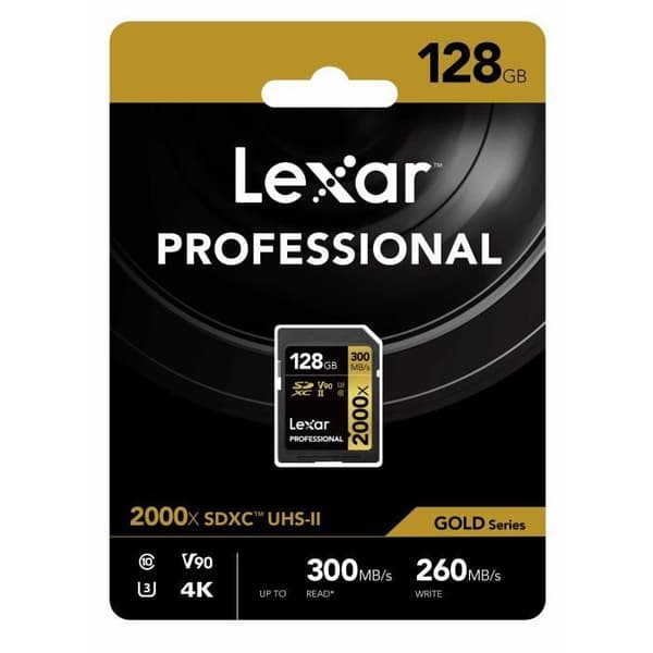 LEXAR PROFESSIONAL 128 GULD KORT