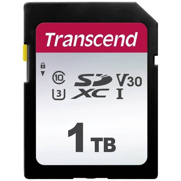 SDHC-minneskort 1 TB Klass 10, UHS-I, UHS-Klass 1 - TRANSCEND - TS1TSDC300S