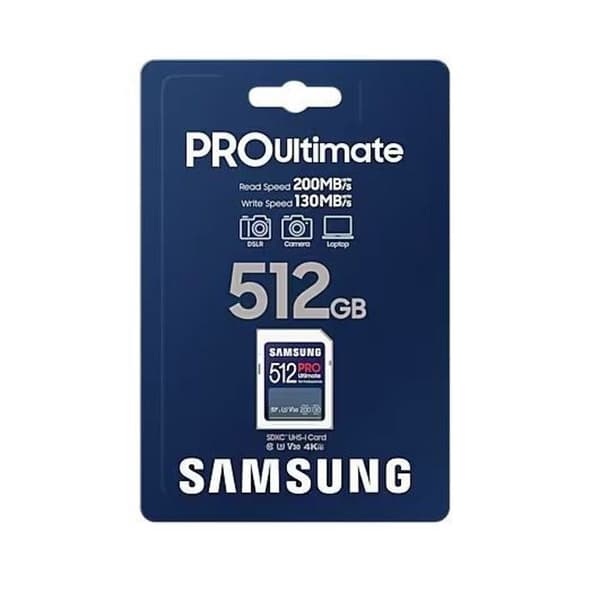 Minneskort - Samsung flashminne - MB-SY512S/WW -, Pro Ultimate SD-kort 512GB, 130MB/S
