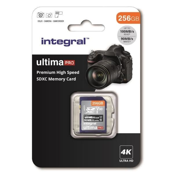 INTEGRALT MINNE Premium High Speed SDHC/XC V30 UHS-I U3 SDXC-kort 256GB