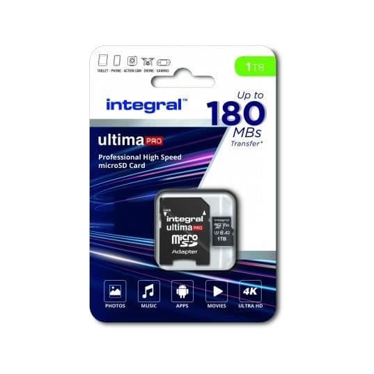 Minneskort - INTEGRAL - SDXC - 1 To - Läshastighet 100 Mo/s - Klass 10