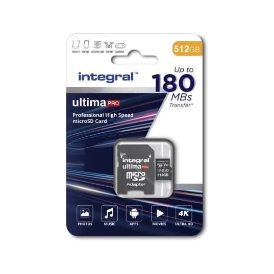 INTEGRAL 512 GB minneskort INMSDX512G-180/150V30